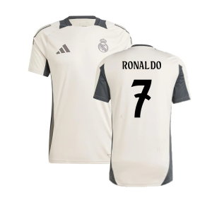 2024-2025 Real Madrid EU Training Jersey (Putty Mauve) (Ronaldo 7)