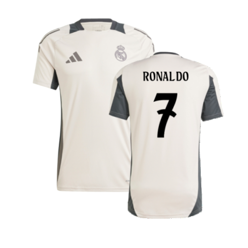 2024-2025 Real Madrid EU Training Jersey (Putty Mauve) (Ronaldo 7)