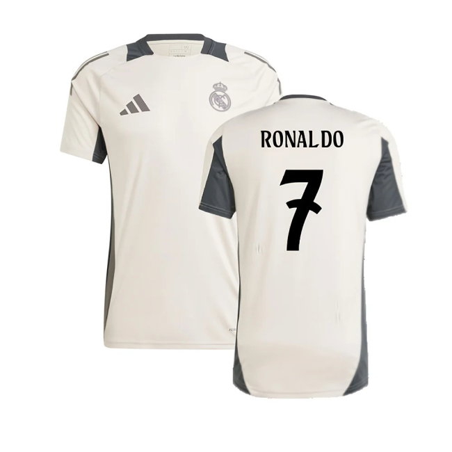 2024-2025 Real Madrid EU Training Jersey (Putty Mauve) (Ronaldo 7)