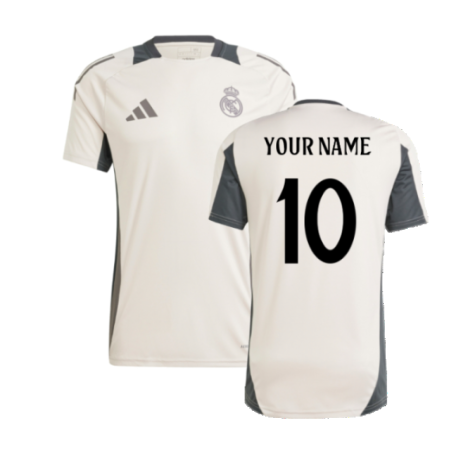 2024-2025 Real Madrid EU Training Jersey (Putty Mauve) (Your Name)
