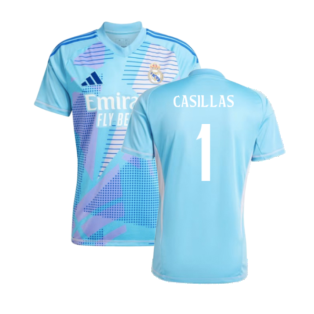 2024-2025 Real Madrid Home Goalkeeper Shirt (Blue) (Casillas 1)