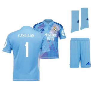2024-2025 Real Madrid Home Goalkeeper Youth Kit (Casillas 1)