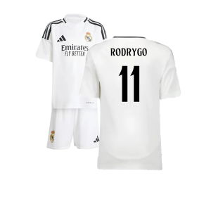 2024-2025 Real Madrid Home Mini Kit (Rodrygo 11)
