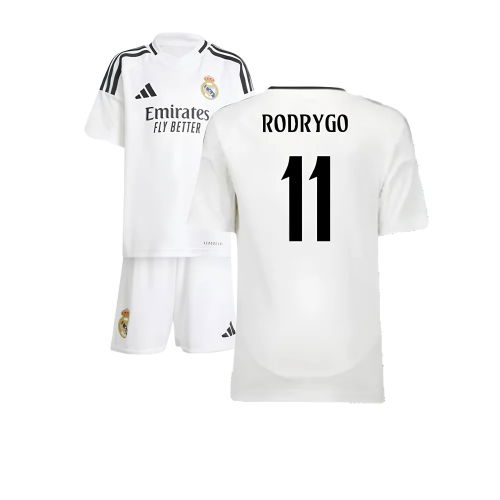 2024-2025 Real Madrid Home Mini Kit (Rodrygo 11) 2024-2025 Real Madrid Home Mini Kit (Rodrygo 11)