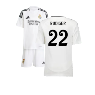 2024-2025 Real Madrid Home Mini Kit (Rudiger 22)