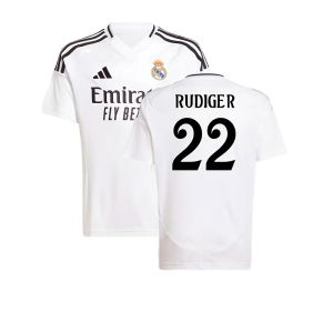 2024-2025 Real Madrid Home Shirt (Kids) (Rudiger 22)
