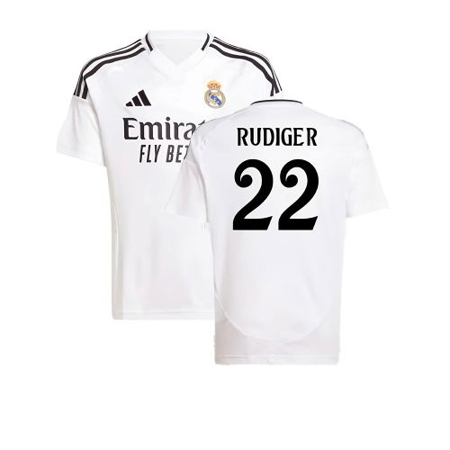 2024-2025 Real Madrid Home Shirt (Kids) (Rudiger 22) 2024-2025 Real Madrid Home Shirt (Kids) (Rudiger 22)