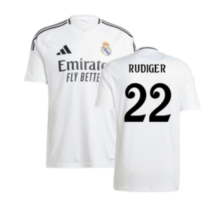 2024-2025 Real Madrid Home Shirt (Rudiger 22)
