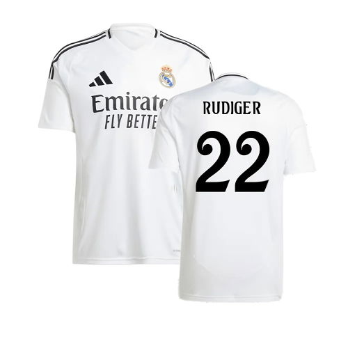 2024-2025 Real Madrid Home Shirt (Rudiger 22) 2024-2025 Real Madrid Home Shirt (Rudiger 22)