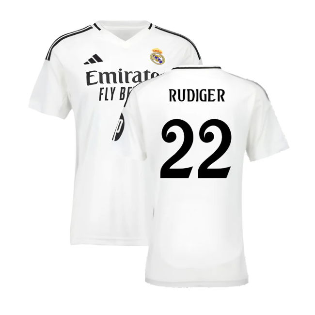 2024-2025 Real Madrid Home Shirt (Womens) (Rudiger 22)