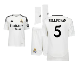 2024-2025 Real Madrid Home Youth Kit (Bellingham 5)