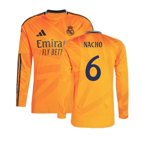 2024-2025 Real Madrid Long Sleeve Away Shirt (Nacho 6)