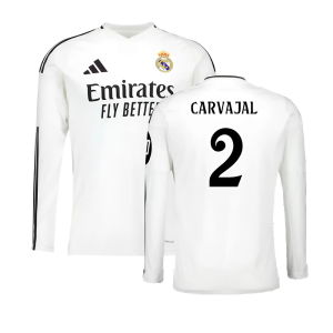2024-2025 Real Madrid Long Sleeve Home Shirt (Carvajal 2)