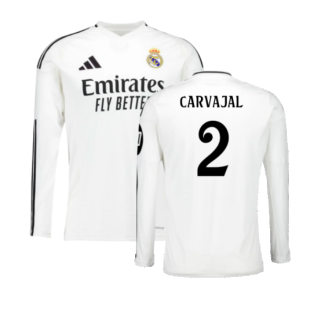 2024-2025 Real Madrid Long Sleeve Home Shirt (Carvajal 2)