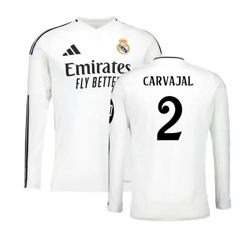 2024-2025 Real Madrid Long Sleeve Home Shirt (Carvajal 2) 2024-2025 Real Madrid Long Sleeve Home Shirt (Carvajal 2)