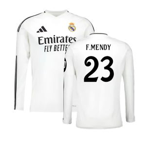 2024-2025 Real Madrid Long Sleeve Home Shirt (F.Mendy 23)