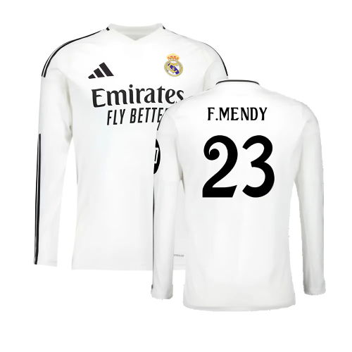 2024-2025 Real Madrid Long Sleeve Home Shirt (F.Mendy 23)
