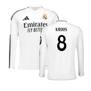2024-2025 Real Madrid Long Sleeve Home Shirt (Kroos 8)