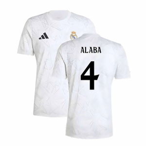 2024-2025 Real Madrid Pre-Match Shirt (White) (Alaba 4)