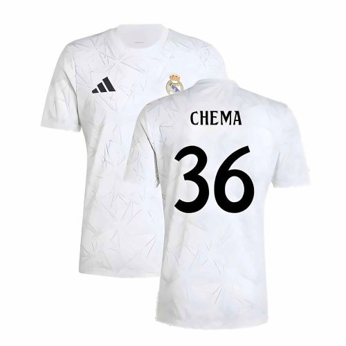 2024-2025 Real Madrid Pre-Match Shirt (White) (Chema 36)