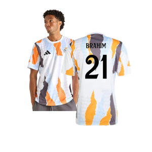 2024-2025 Real Madrid Pre-Match Shirt (White/Crew Orange) (Brahim 21)