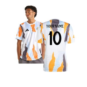 2024-2025 Real Madrid Pre-Match Shirt (White/Crew Orange)