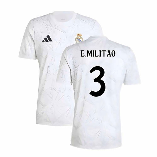 2024-2025 Real Madrid Pre-Match Shirt (White) (E.Militao 3)