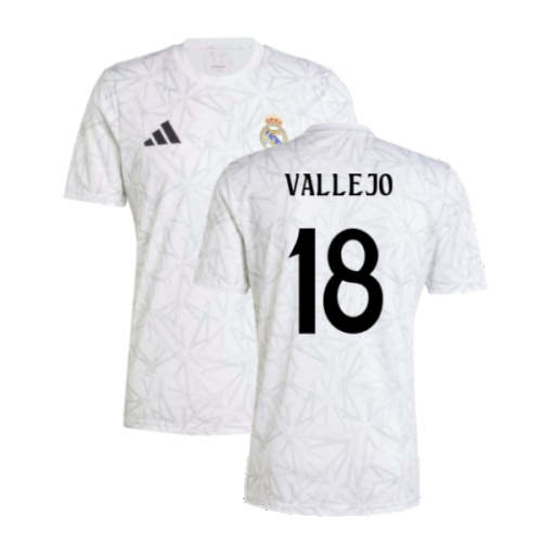 2024-2025 Real Madrid Pre-Match Shirt (White) (Vallejo 18)