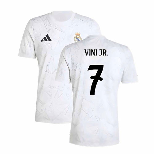 2024-2025 Real Madrid Pre-Match Shirt (White) (Vini Jr. 7)