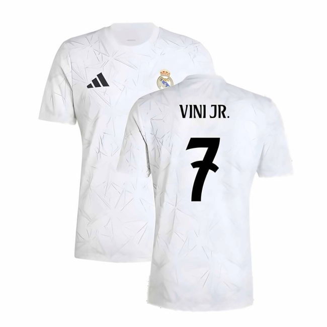 2024-2025 Real Madrid Pre-Match Shirt (White) (Vini Jr. 7)