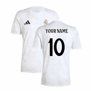 2024-2025 Real Madrid Pre-Match Shirt (White) (Your Name)