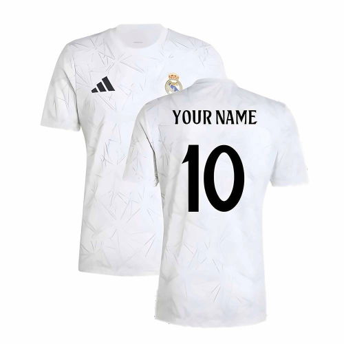 2024-2025 Real Madrid Pre-Match Shirt (White) (Your Name)