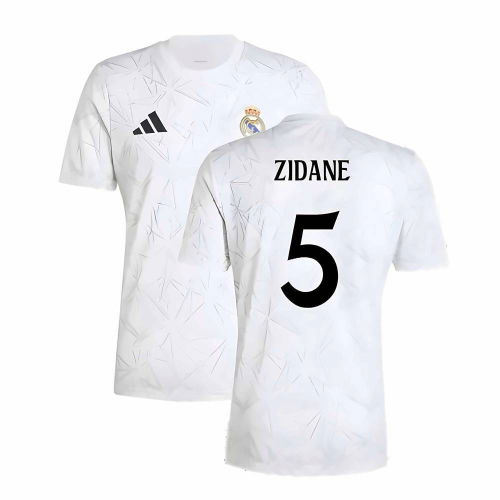 2024-2025 Real Madrid Pre-Match Shirt (White) (Zidane 5)