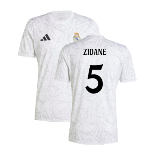 2024-2025 Real Madrid Pre-Match Shirt (White) (Zidane 5)