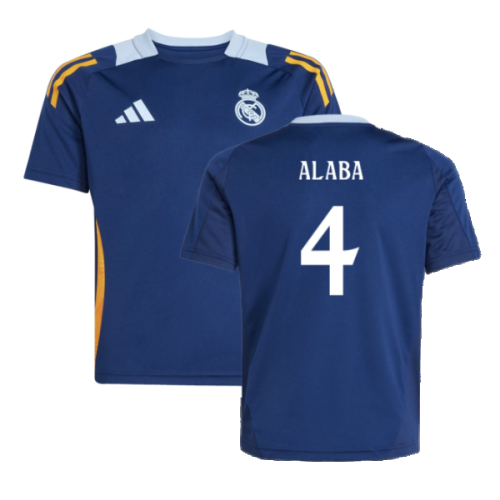 2024-2025 Real Madrid Training Jersey (Navy) - Kids (Alaba 4)