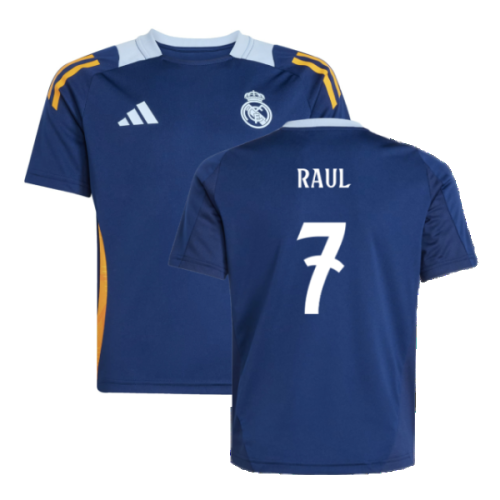 2024-2025 Real Madrid Training Jersey (Navy) - Kids (Raul 7)