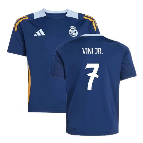 2024-2025 Real Madrid Training Jersey (Navy) - Kids (Vini Jr. 7)