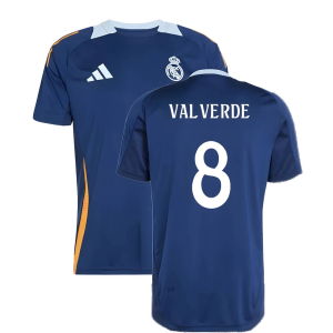 2024-2025 Real Madrid Training Jersey (Navy) (Valverde 8)