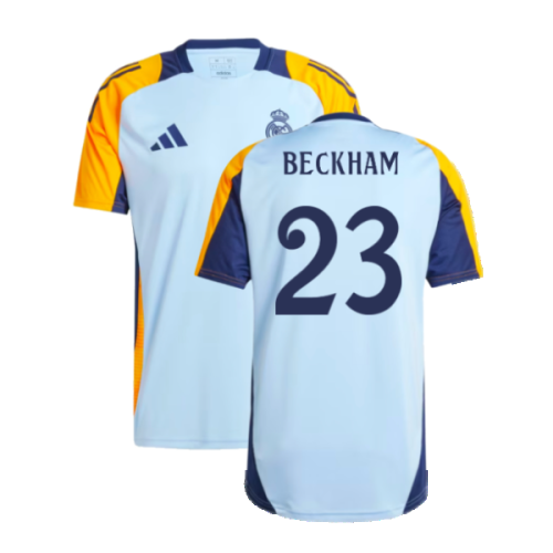 2024-2025 Real Madrid Training Shirt (Glow Blue) (Beckham 23)