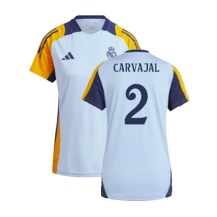 2024-2025 Real Madrid Training Shirt (Glow Blue) - Womens (Carvajal 2)