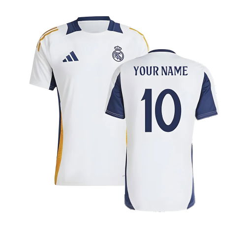 2024-2025 Real Madrid Training Shirt (White) (Your Name)