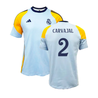 2024-2025 Real Madrid Training Tee (Glow Blue) (Carvajal 2)
