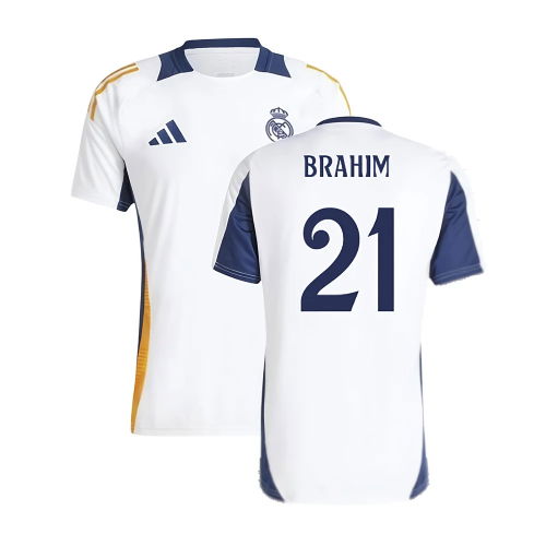2024-2025 Real Madrid Training Tee (White) (Brahim 21)