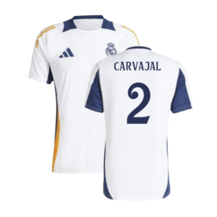 2024-2025 Real Madrid Training Tee (White) (Carvajal 2)