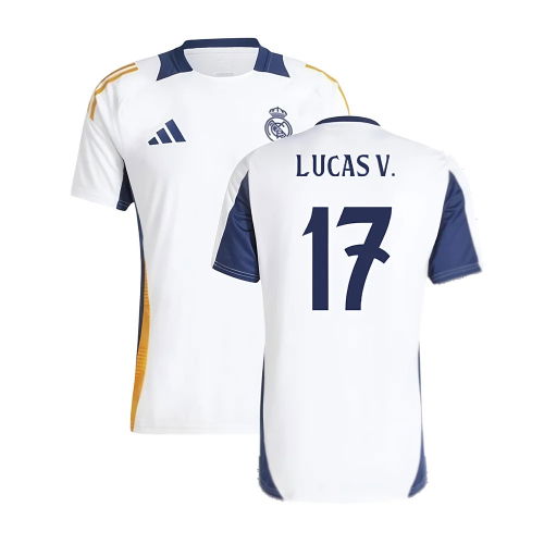 2024-2025 Real Madrid Training Tee (White) (Lucas V. 17)