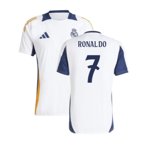 2024-2025 Real Madrid Training Tee (White) (Ronaldo 7)