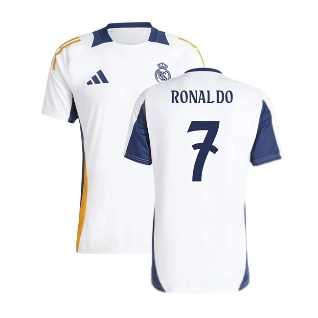 2024-2025 Real Madrid Training Tee (White) (Ronaldo 7)
