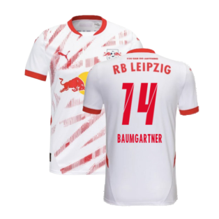 2024-2025 Red Bull Leipzig Home Shirt (Kids) (Baumgartner 14)