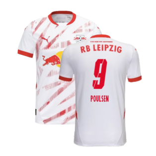 2024-2025 Red Bull Leipzig Home Shirt (Kids) (Poulsen 9)