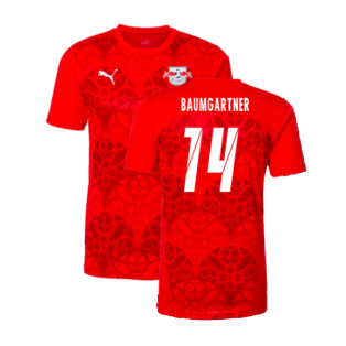 2024-2025 Red Bull Leipzig Pre-Match Shirt (Red) (Baumgartner 14)